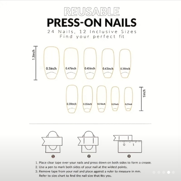 GOLDEN PEACH 💅NAILS glue on OR press (Any length)* COMPLETE PRO DIY NAIL KIT - Picture 7 of 10
